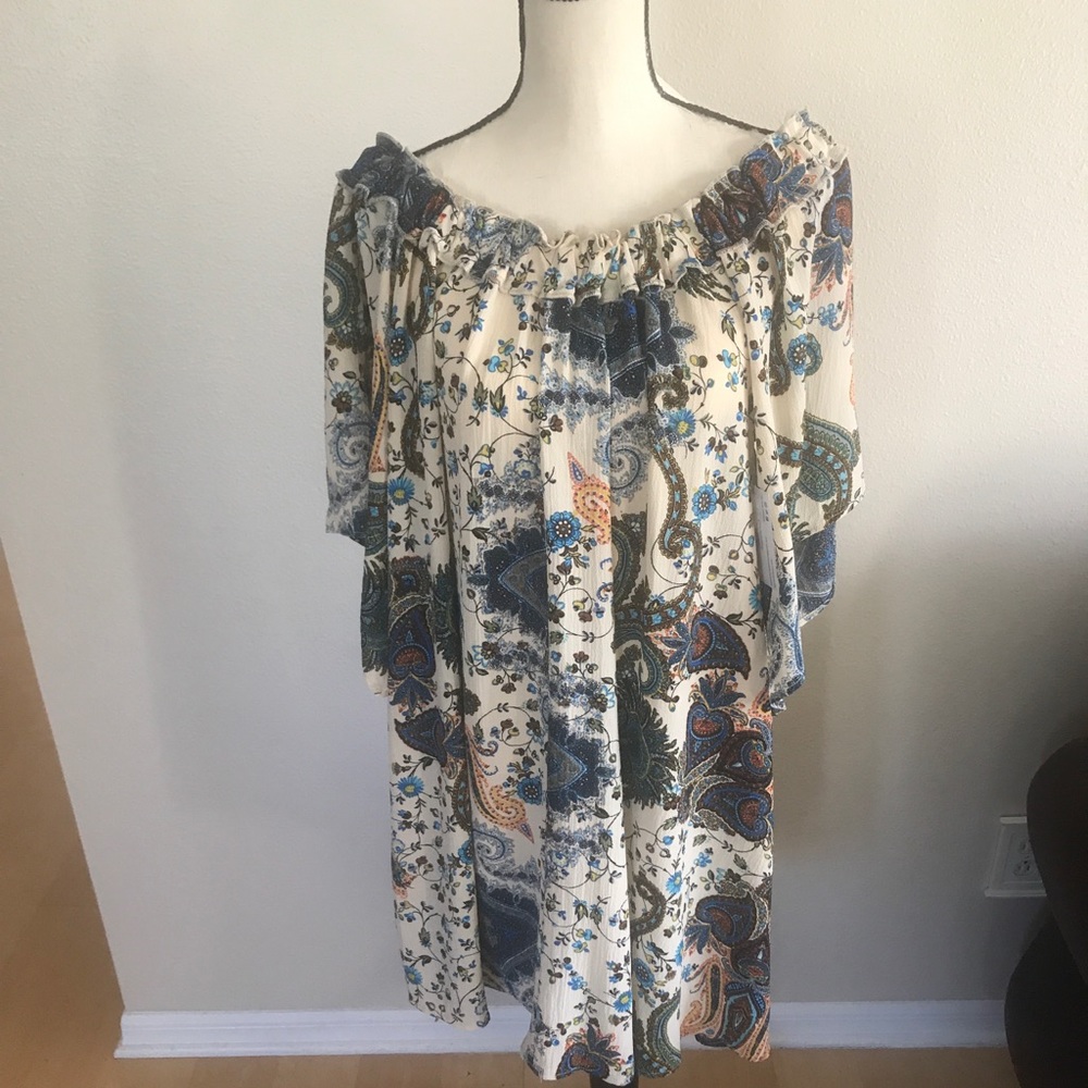 Umgee spring floral tunic dress